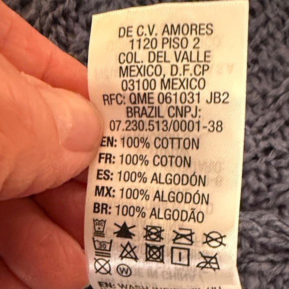 Roxy V-Neck Blue Hooded Sweater 100% Cotton - Picture 11 of 15